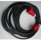 cable HO7RN-F  380V/16A 5G4 met CEE  5m