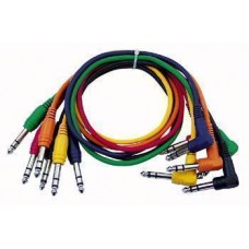 Stereo Patch Cable 30 cm Straight and Hooked Plug